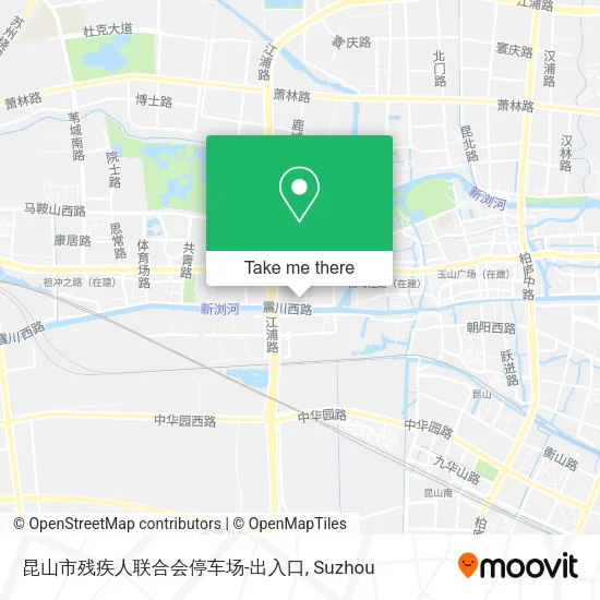 昆山市残疾人联合会停车场-出入口 map