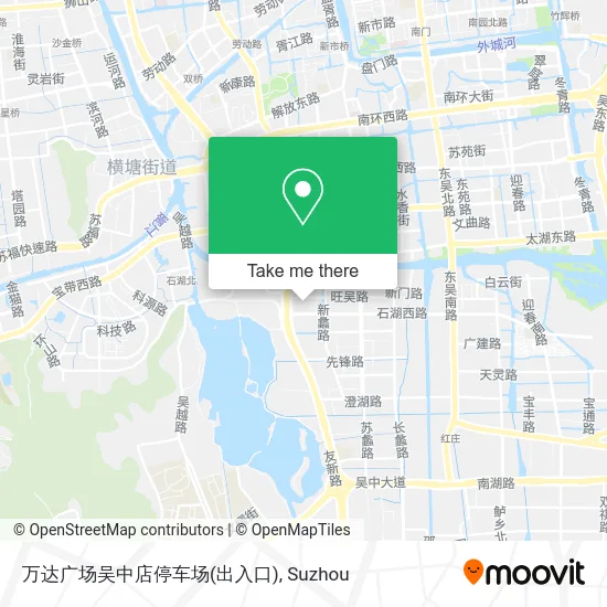 万达广场吴中店停车场(出入口) map