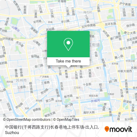 中国银行(干将西路支行)长春巷地上停车场-出入口 map