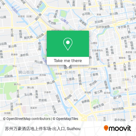 苏州万豪酒店地上停车场-出入口 map