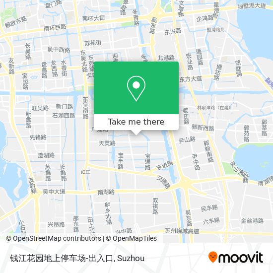钱江花园地上停车场-出入口 map