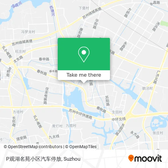 P观湖名苑小区汽车停放 map