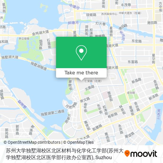 苏州大学独墅湖校区北区材料与化学化工学部(苏州大学独墅湖校区北区医学部行政办公室西) map