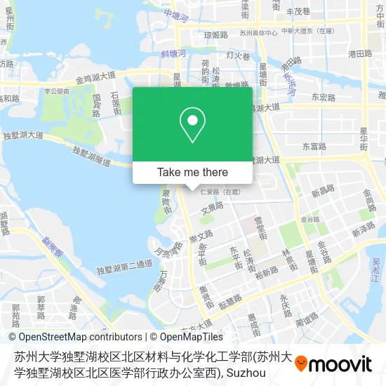 苏州大学独墅湖校区北区材料与化学化工学部(苏州大学独墅湖校区北区医学部行政办公室西) map