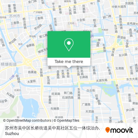 苏州市吴中区长桥街道吴中苑社区五位一体综治办 map