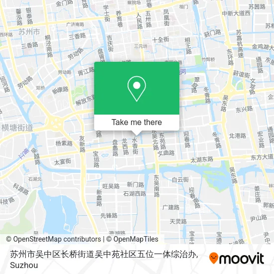 苏州市吴中区长桥街道吴中苑社区五位一体综治办 map