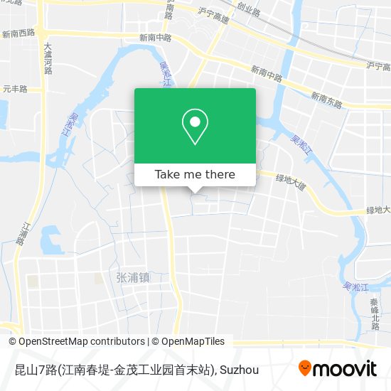 昆山7路(江南春堤-金茂工业园首末站) map
