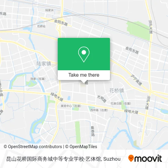 昆山花桥国际商务城中等专业学校-艺体馆 map