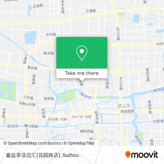 鑫益茶业总汇(花园路店) map