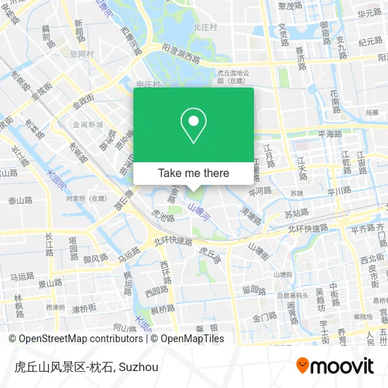 虎丘山风景区-枕石 map