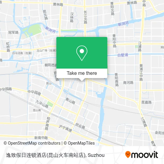 逸致假日连锁酒店(昆山火车南站店) map