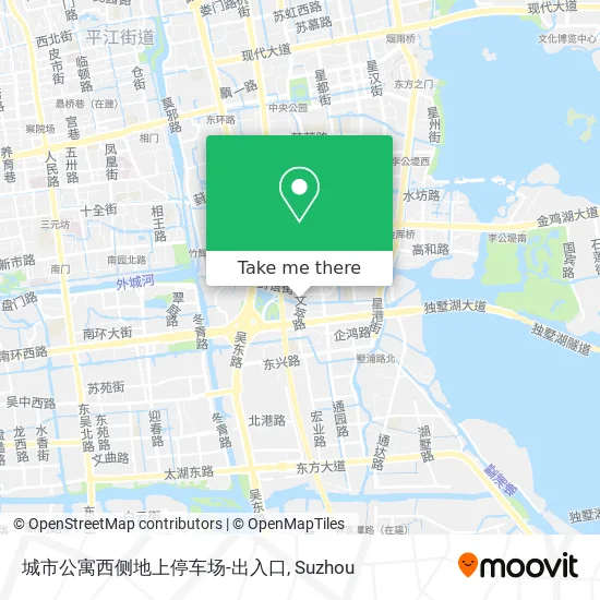 城市公寓西侧地上停车场-出入口 map