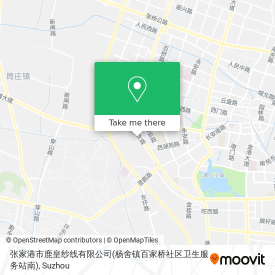 张家港市鹿皇纱线有限公司(杨舍镇百家桥社区卫生服务站南) map