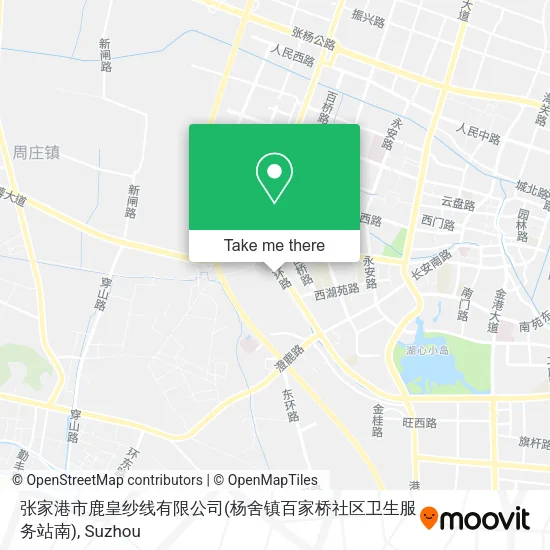 张家港市鹿皇纱线有限公司(杨舍镇百家桥社区卫生服务站南) map