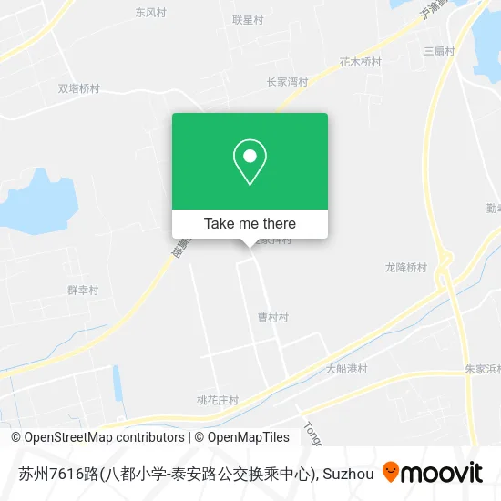 苏州7616路(八都小学-泰安路公交换乘中心) map