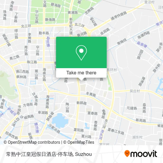 常熟中江皇冠假日酒店-停车场 map