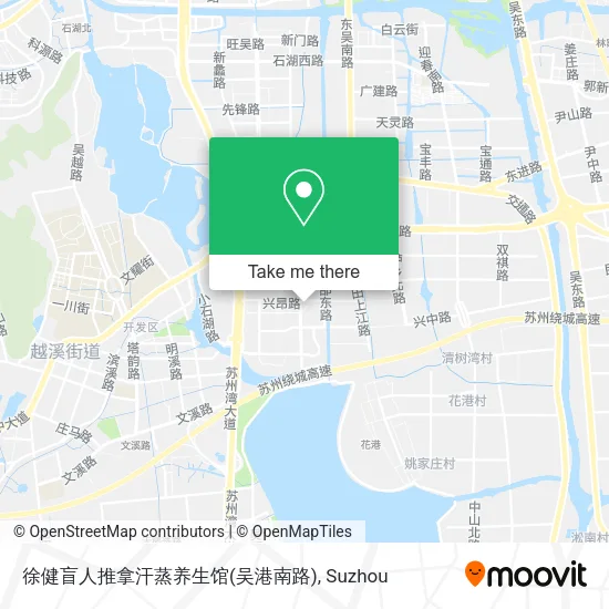 徐健盲人推拿汗蒸养生馆(吴港南路) map