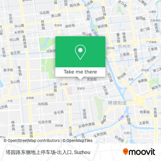 塔园路东侧地上停车场-出入口 map