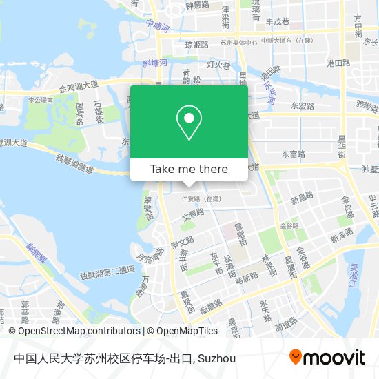 中国人民大学苏州校区停车场-出口 map