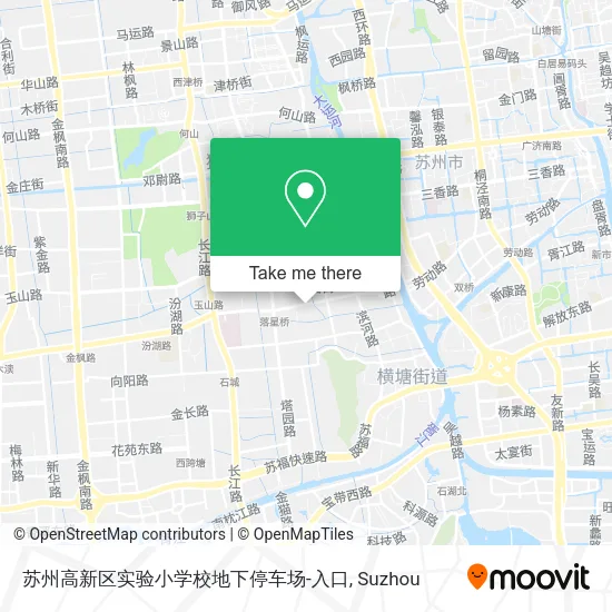 苏州高新区实验小学校地下停车场-入口 map
