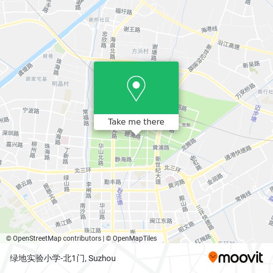 绿地实验小学-北1门 map