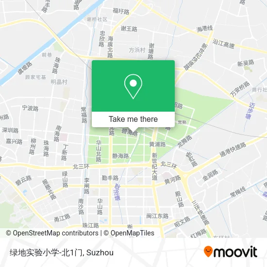 绿地实验小学-北1门 map