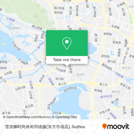 雪浪狮时尚休闲羽绒服(东方市场店) map