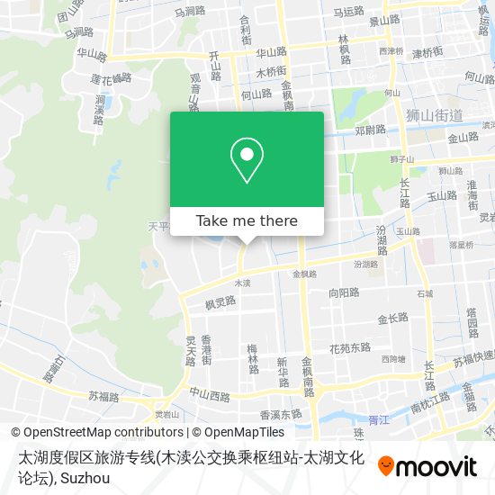 太湖度假区旅游专线(木渎公交换乘枢纽站-太湖文化论坛) map