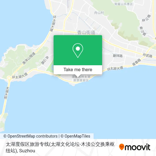 太湖度假区旅游专线(太湖文化论坛-木渎公交换乘枢纽站) map