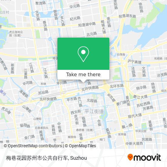 梅巷花园苏州市公共自行车 map