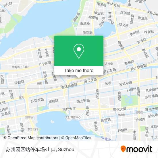 苏州园区站停车场-出口 map