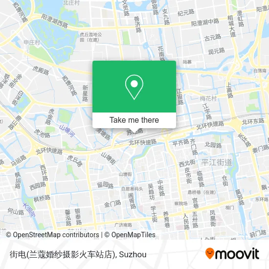 街电(兰蔻婚纱摄影火车站店) map