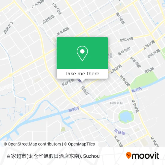 百家超市(太仓华旭假日酒店东南) map