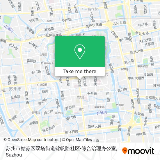 苏州市姑苏区双塔街道锦帆路社区-综合治理办公室 map