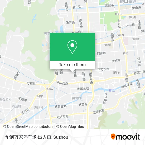 华润万家停车场-出入口 map