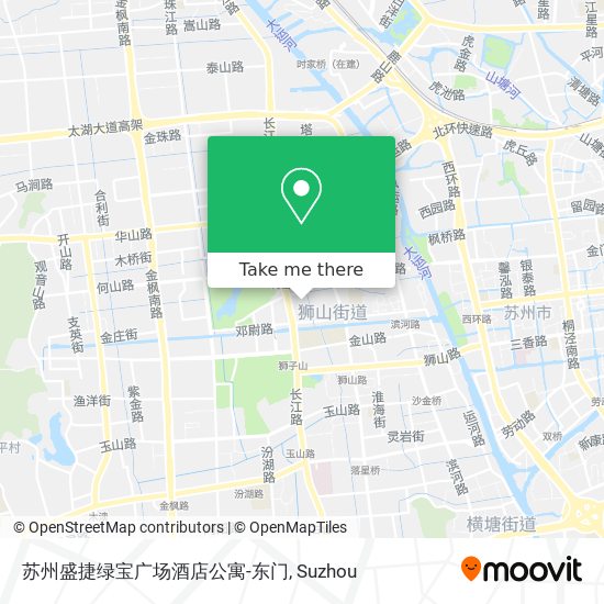 苏州盛捷绿宝广场酒店公寓-东门 map