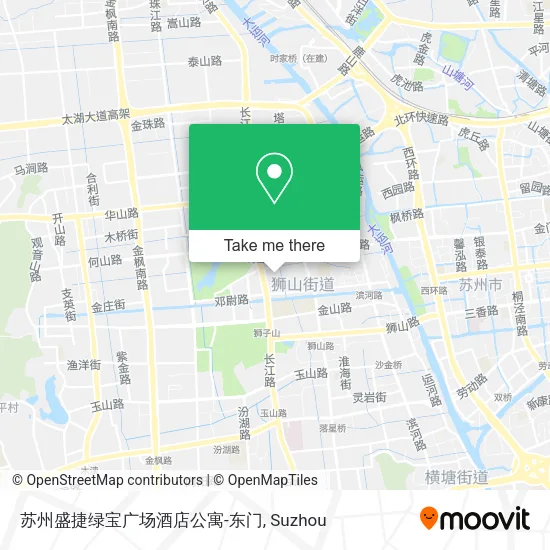 苏州盛捷绿宝广场酒店公寓-东门 map