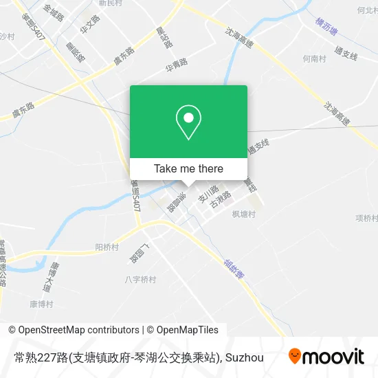 常熟227路(支塘镇政府-琴湖公交换乘站) map
