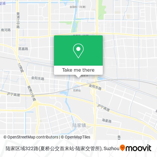 陆家区域322路(夏桥公交首末站-陆家交管所) map