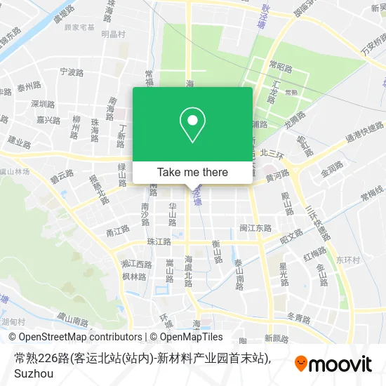 常熟226路(客运北站(站内)-新材料产业园首末站) map