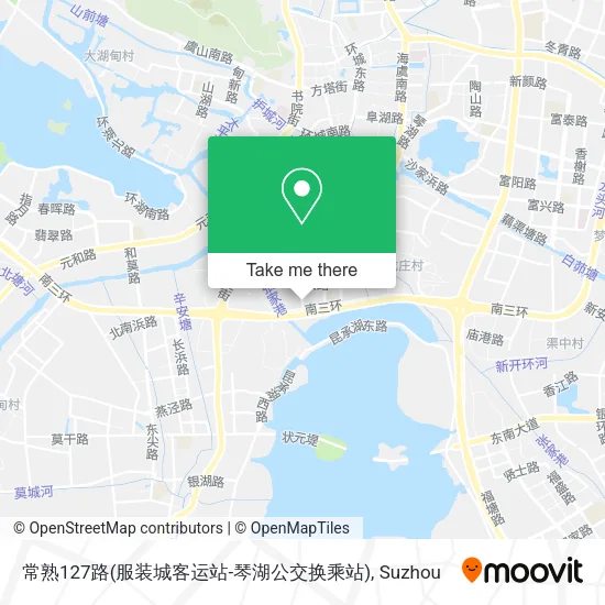 常熟127路(服装城客运站-琴湖公交换乘站) map