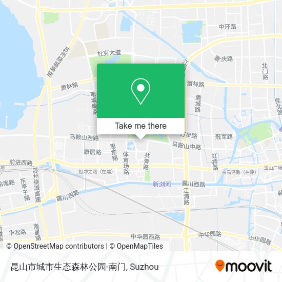 昆山市城市生态森林公园-南门 map
