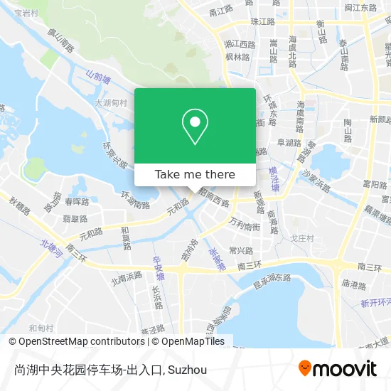 尚湖中央花园停车场-出入口 map