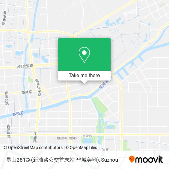 昆山281路(新浦路公交首末站-华城美地) map