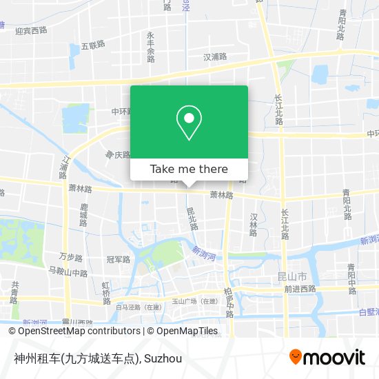 神州租车(九方城送车点) map