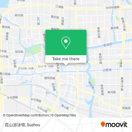 昆山游泳馆 map