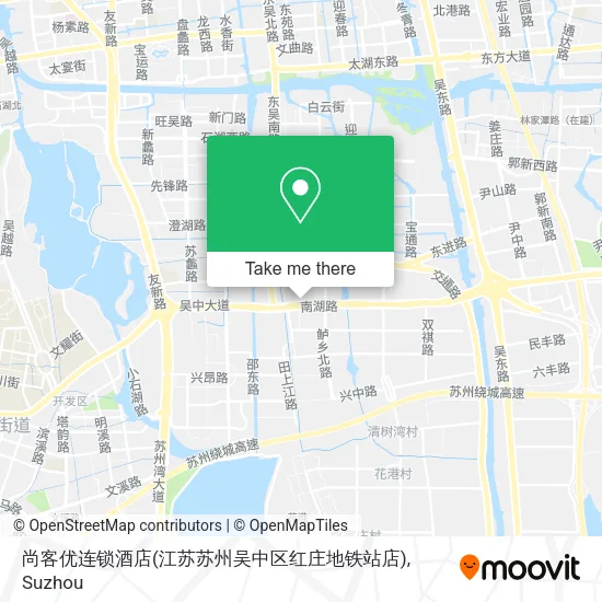 尚客优连锁酒店(江苏苏州吴中区红庄地铁站店) map