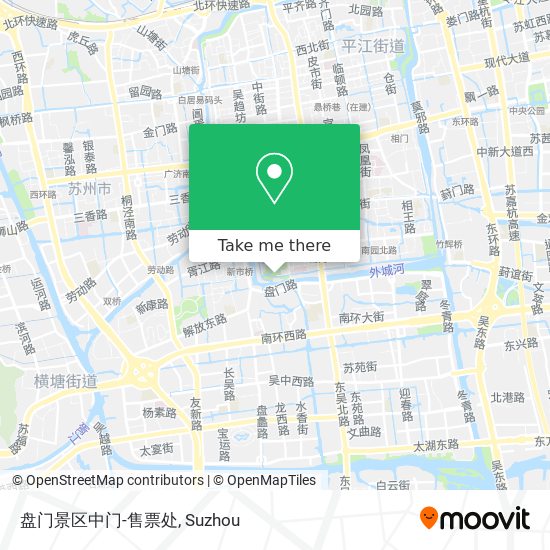 盘门景区中门-售票处 map