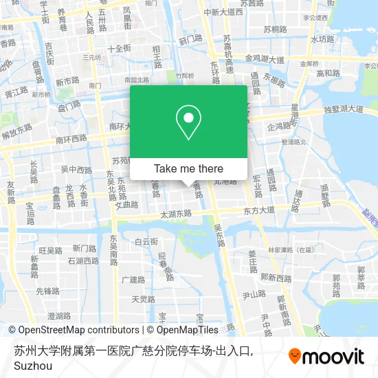 苏州大学附属第一医院广慈分院停车场-出入口 map
