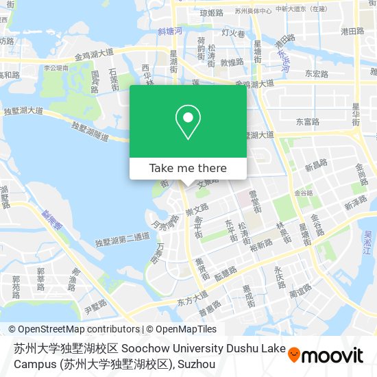 苏州大学独墅湖校区 Soochow University Dushu Lake Campus map